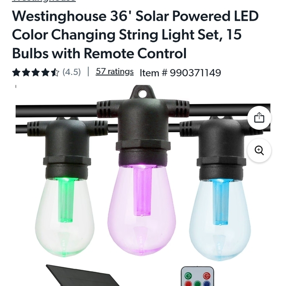 Color-Changing String Lights with Remote - Picture 10 of 10